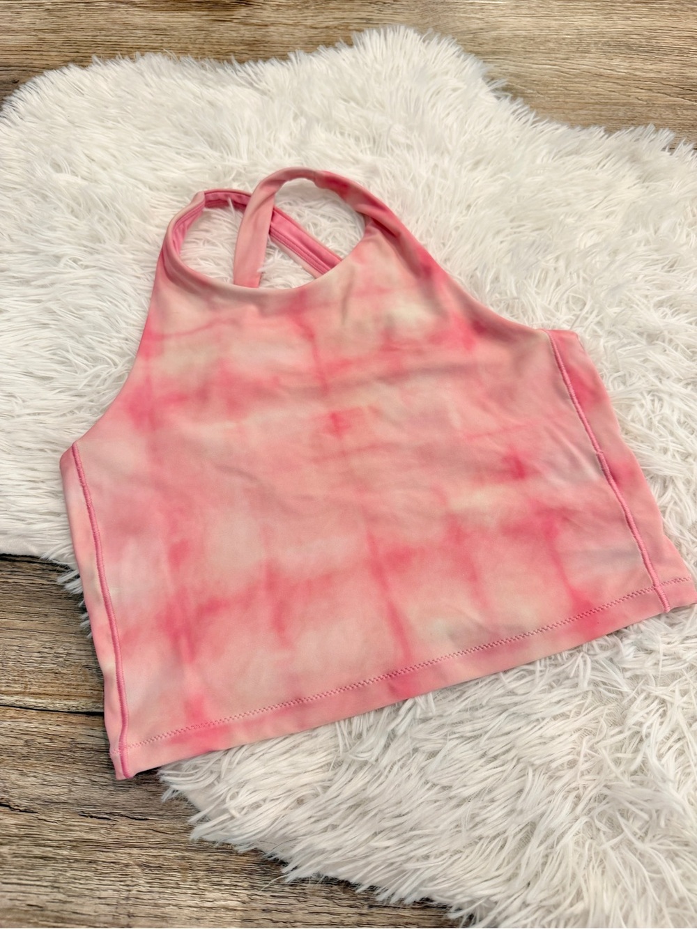 Athleta Girl High Neck Crop Tank Athletic Swim Cheer Gym XL 14